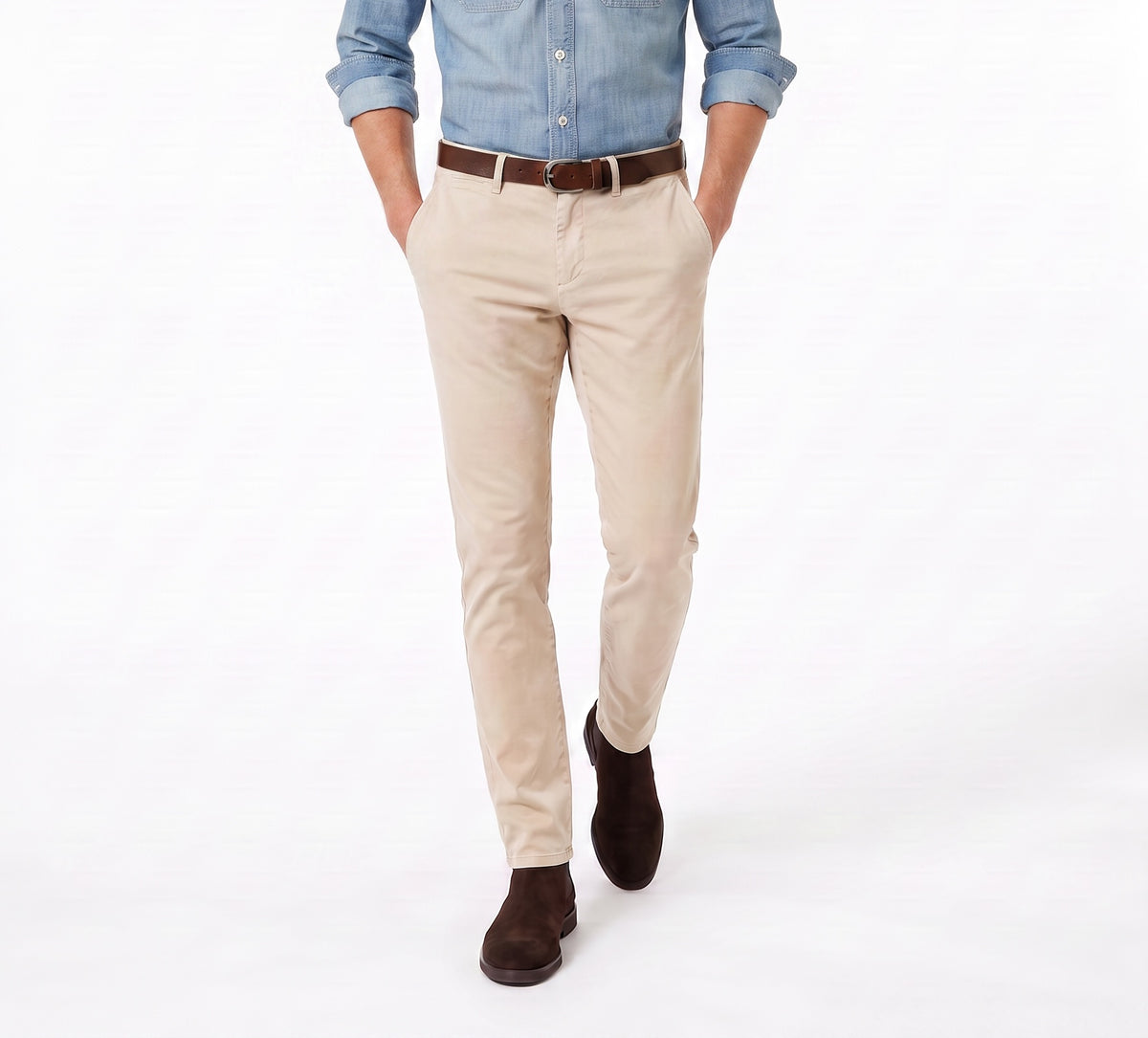Modern Chino Pant Lyocell Cotton Spandex - Sand Beach