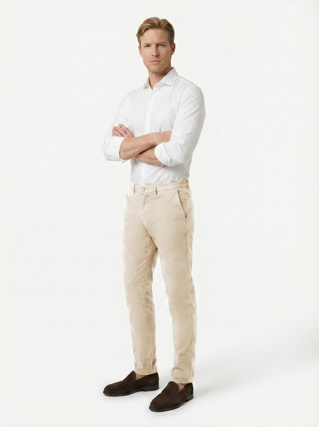 Modern Chino Pant Lyocell Cotton Spandex - Sand Beach