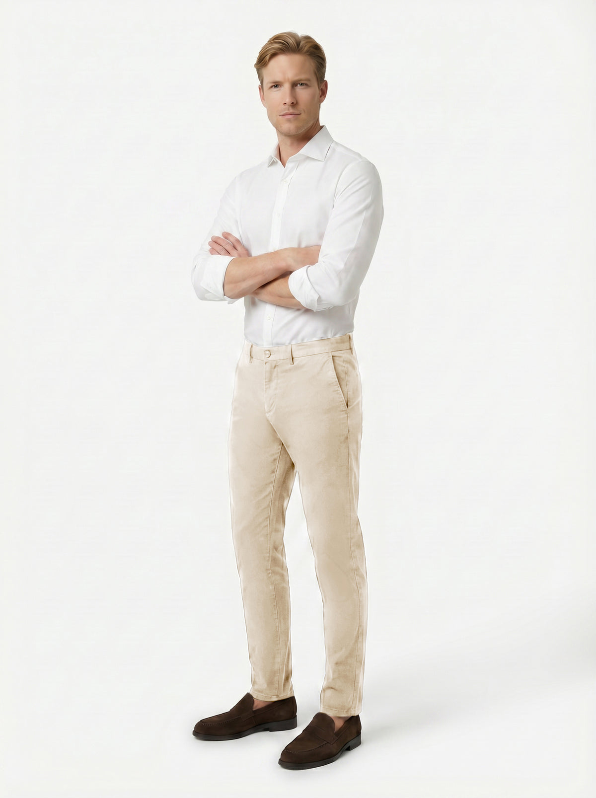 Modern Chino Pant Lyocell Cotton Spandex - Sand Beach