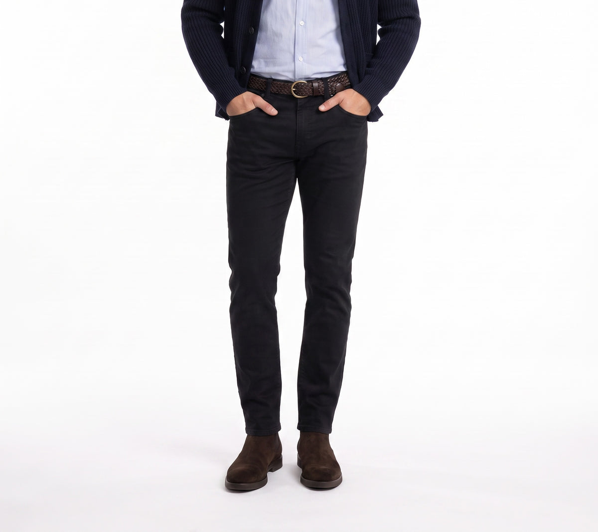 Tomasso 5 Pocket Lyocell Cotton Spandex - American Navy