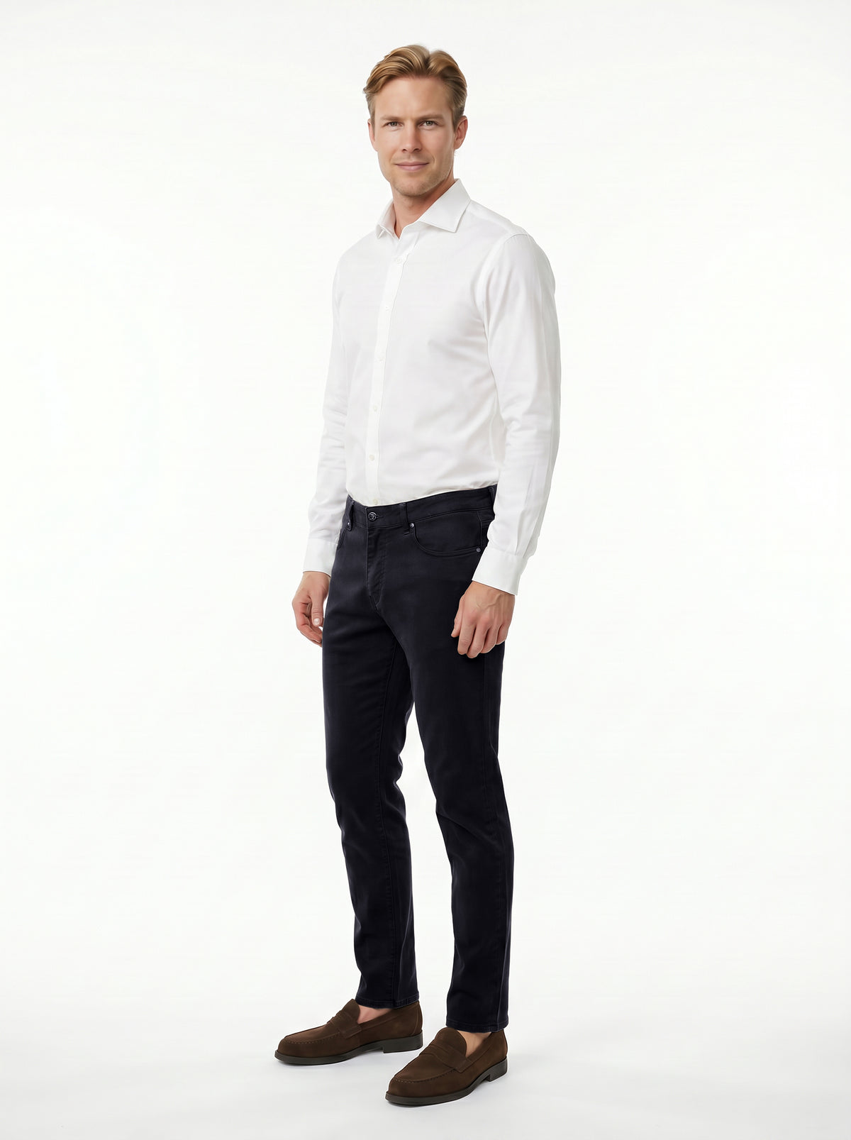 Tomasso 5 Pocket Lyocell Cotton Spandex - American Navy