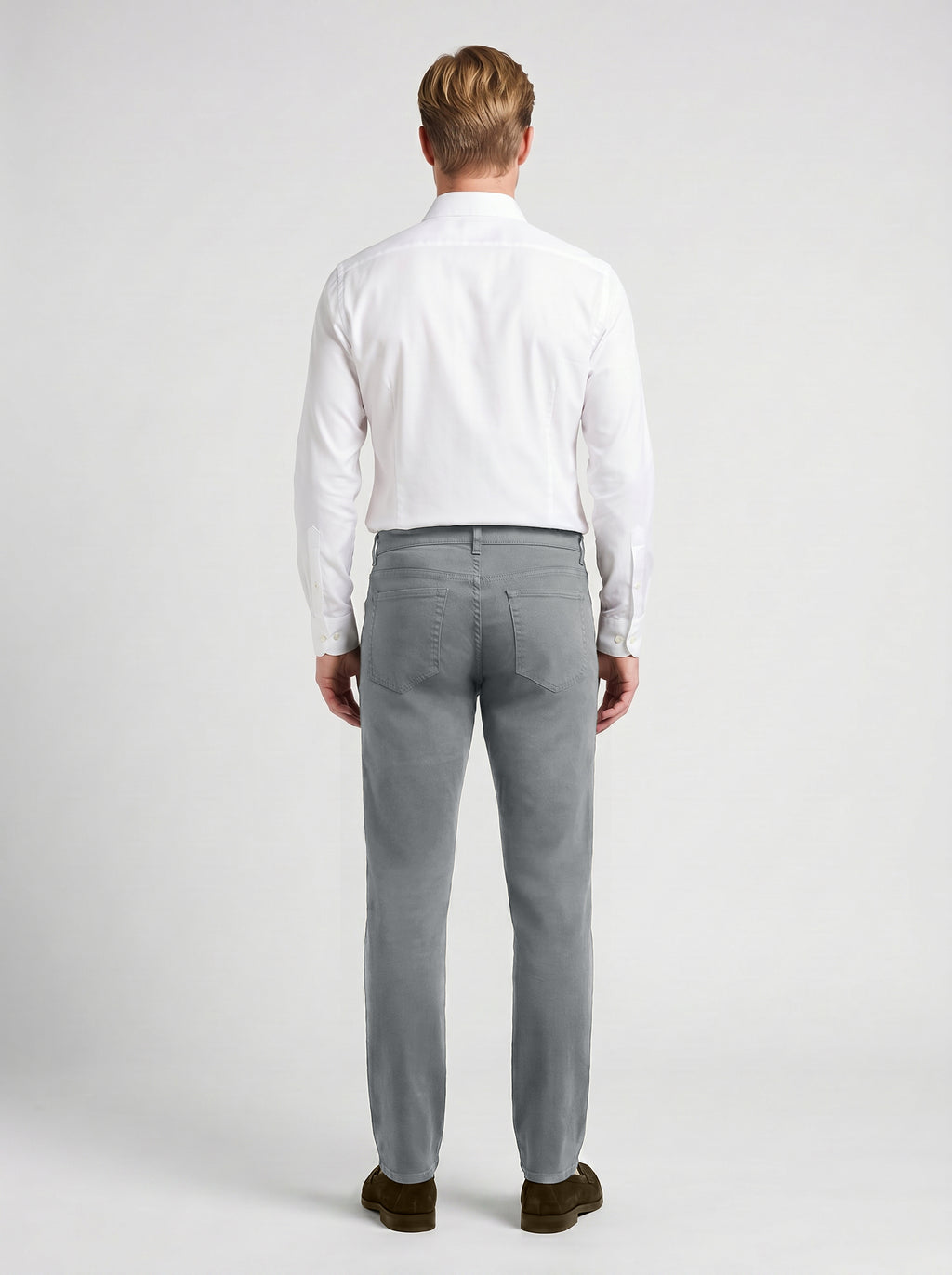Tomasso 5 Pocket Lyocell Cotton Spandex - Grey Sky