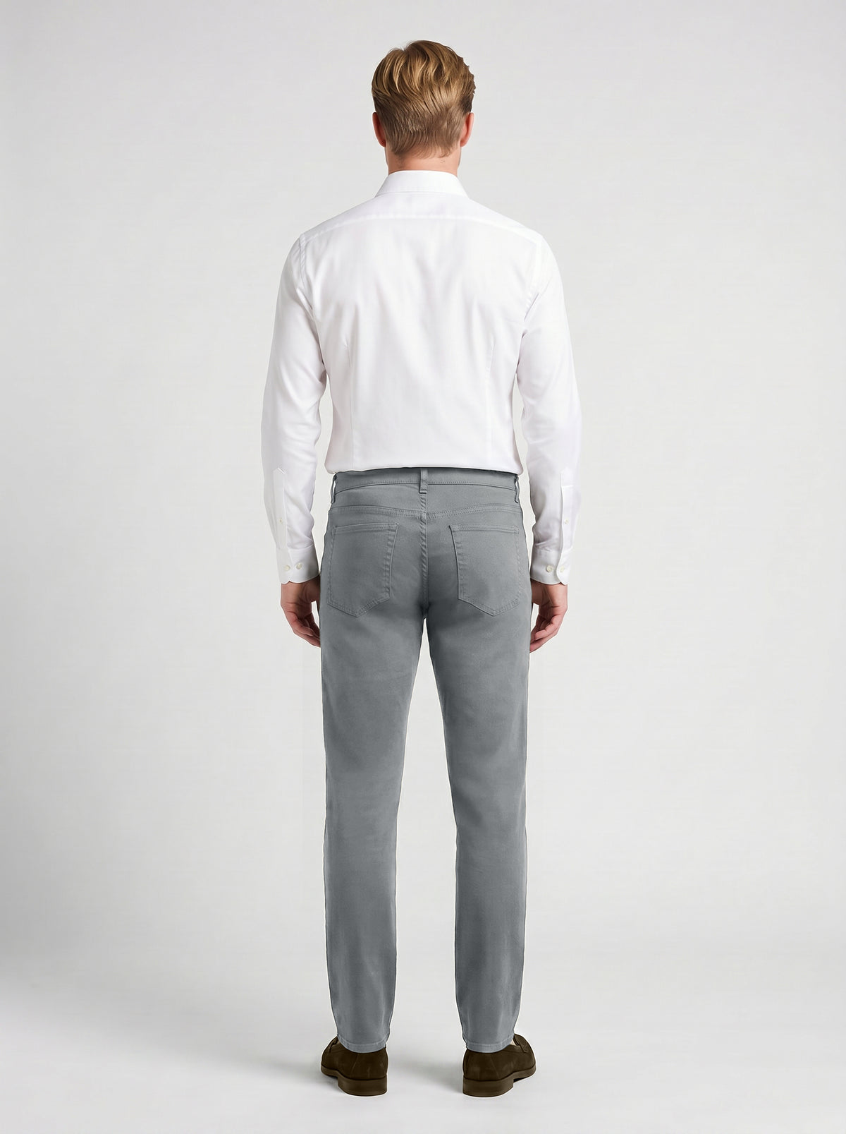 Tomasso 5 Pocket Lyocell Cotton Spandex - Grey Sky