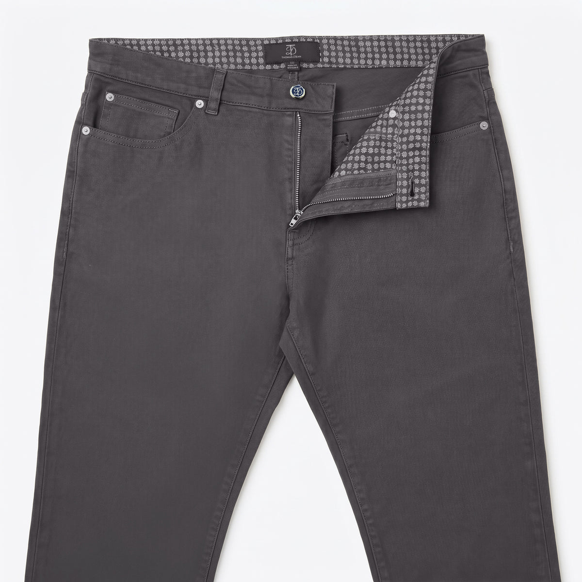 Tomasso 5 Pocket Pant Cotton Spandex - Medium Grey
