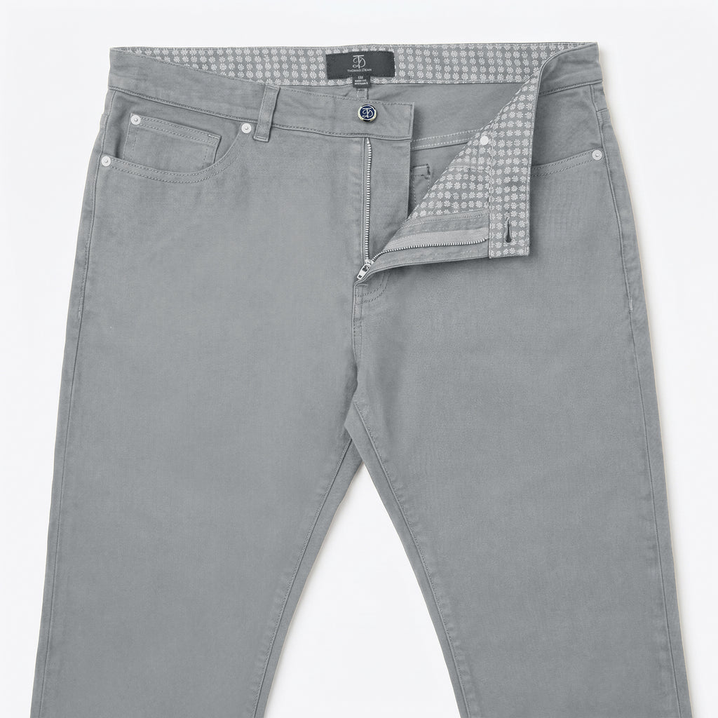 Tomasso 5 Pocket Lyocell Cotton Spandex - Grey Sky