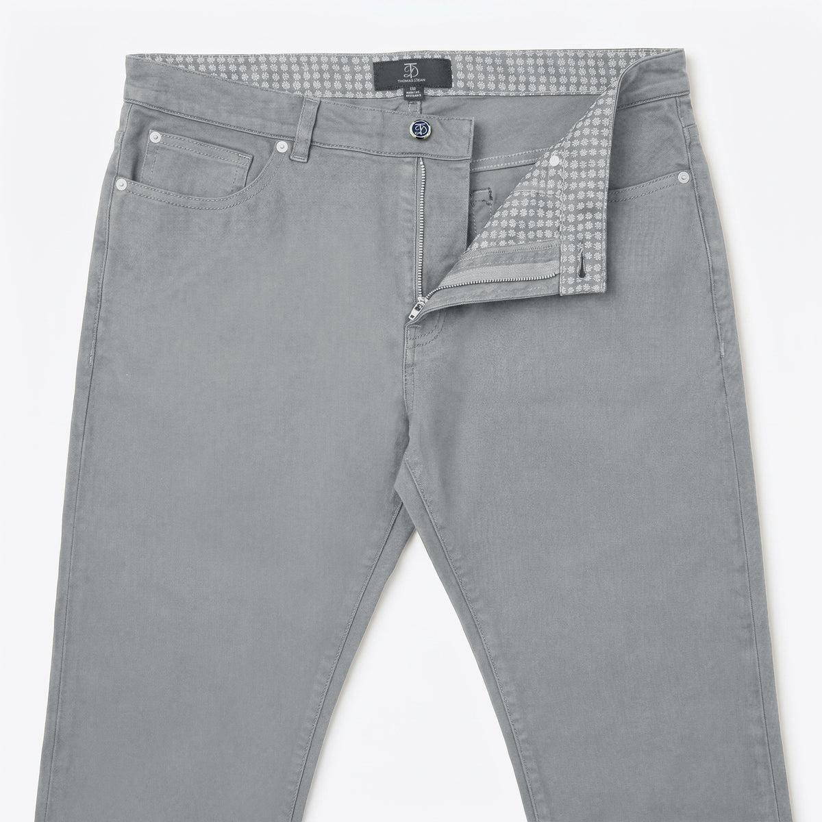 Tomasso 5 Pocket Lyocell Cotton Spandex - Grey Sky