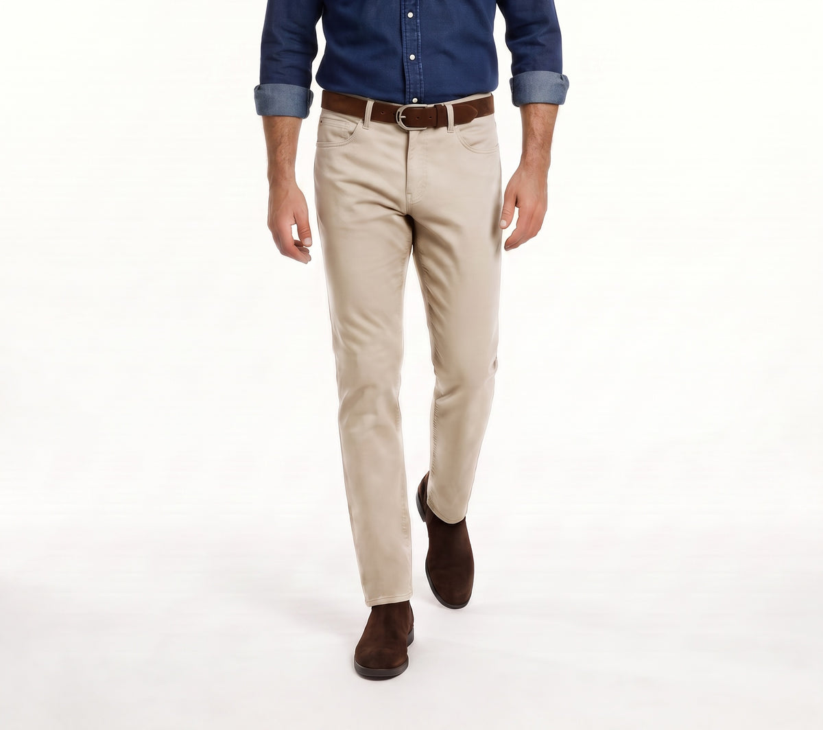 Tomasso 5 Pocket Pant Cotton Spandex - Khaki