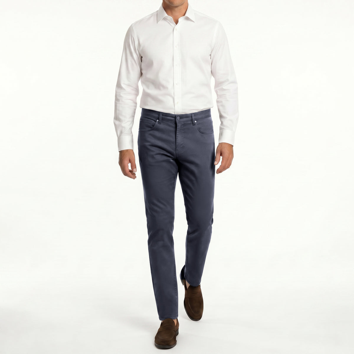Tomasso 5 Pocket Pant Cotton Spandex - Dk Blue