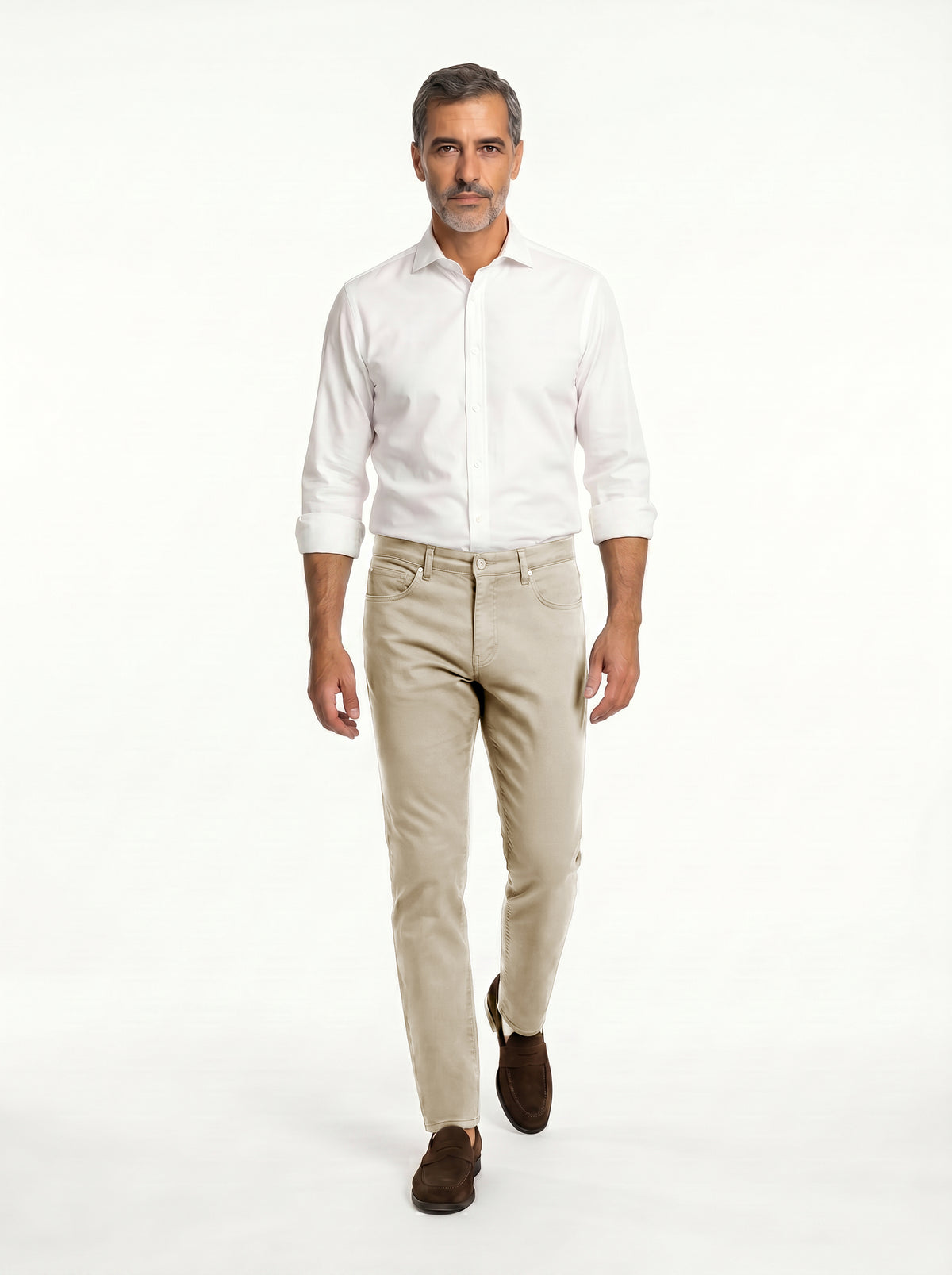Tomasso 5 Pocket Pant Cotton Spandex - Khaki